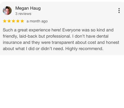 Franklin Street Dentistry testimonial image